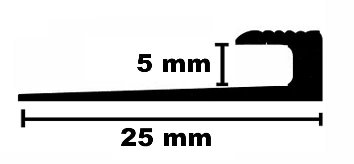 5.0 mm U-Abschlussprofil, gebohrt