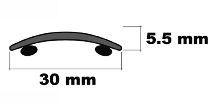 30mm Hohlflachprofil selbstklebend