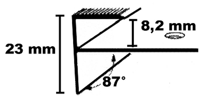 8.2/23mm Treppenkantenprofil gebohrt