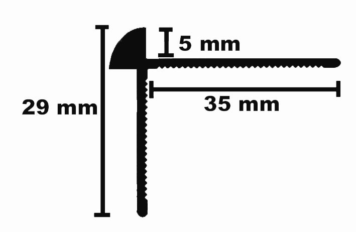 5.0/32mm Treppenkantenprofil gebohrt