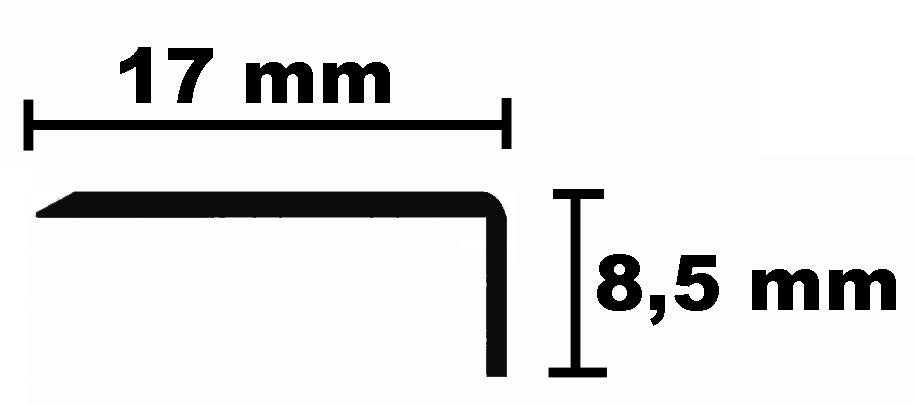 8.5x17mm Winkel ungebohrt