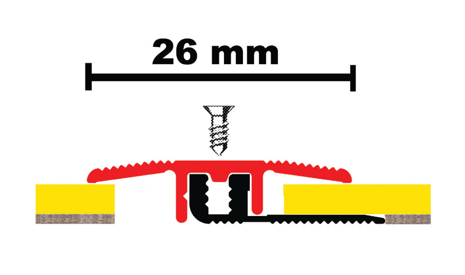 26mm PARK-Übergangsprofil Mini PBP, gebohrt